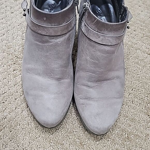 Ecco Grey Leather Ankle Boots Sz 9US or 39 - Picture 2 of 9